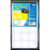 BAZIC White 3/4" Round Label (504/Pack)