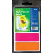 BAZIC 2 3/4" X 1" Fluorescent Multipurpose Label