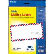 BAZIC 1" X 2 5/8" White Address Labels