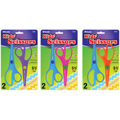 BAZIC 5 1/2" Fluorescent Safety Scissors (3/Pack)
