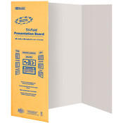 BAZIC 36" X 48" White Tri-Fold Corrugated Presenta