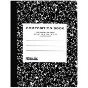 BAZIC C/R 100 Ct. Black Marble Composition Book
