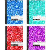 BAZIC 100 Ct. Asst. Color Marble Composition Book