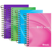 BAZIC 180 Ct. 5.5" X 4" Premium Spiral Fat Book