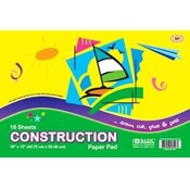 BAZIC 16 Ct. 18" X 12" Construction Paper Pad