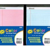 BAZIC 50 Ct. 5" X 8" Multi Color Jr. Legal Pad