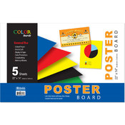 BAZIC 22" X 14" Asst. Color Poster Board (5/Pack)