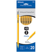 BAZIC #2 Premium Yellow Pencil (20/Pack)