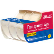 BAZIC 3/4" X 450" Transparent Tape (3/Pack)