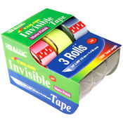 BAZIC 3/4" X 450" Color Invisible Tape (3/Pack)