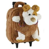 Cotton Fur Bagpack Trolley
