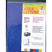 Assorted Color 2" Number Vinyl Sticker