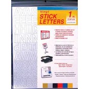 Assorted Color 1" Letter &amp; Number Vinyl Sticker