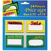 2.75" X 1.75" Assorted Mini Price Sign (24/Pack)