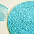 Sky Blue Round Woven Placemat