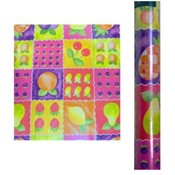 40 Square Feet Gift Wrap - Neon Fruit Drops
