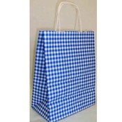 Blue and White Gingham Gift Bag