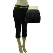 Women's Plus Size Capri Pants With Belt