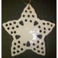 Porcelain Ornament - Lace Star