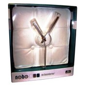 No Boundaries Square White Cushion Wall Clock