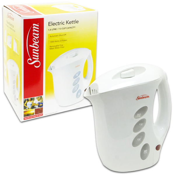 Sunbeam 1.8 Liter White Electric Kettle