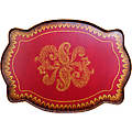 Tray Feathered Majesty Red Metal