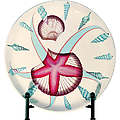 Porcelain Charger W/ Stand, Starfish