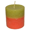 Green/Pink Duo 3" x 3" Round Pillar Candle