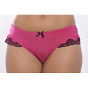 Flutter Mesh Thong W/Floral Lace Trim Black-3X/4X