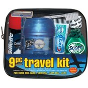 Men's 10 pc Ribbed Black Travel Bag