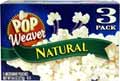 Popweaver Microwave Popcorn -Natural - 3 Pack