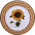 10" Melamine Sunflower Plate