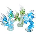 Paper Weight Fishes Glass 9"