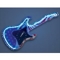 Neon American Rock Guitar Wall Clock