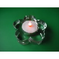 Flower LED Candle w/ Clear Holder