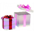Red 4" Lighted Gift Box