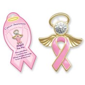 Breast Cancer Awareness Angel Tac Pin - Lead Safe