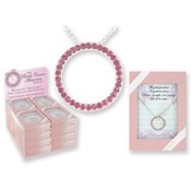 Breast Cancer Awareness Necklace W/Display