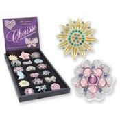 Cherisse Jeweled Brooch Collection w/Display