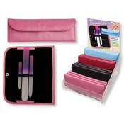 Beauti-file 3-Piece Glass Nail File Set w/Display