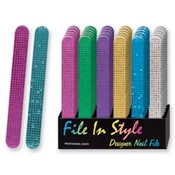 Sparkling File-in-Style Nail Files W/Display