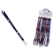 Religious Embroidered Fabric Lanyard Keychain