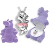 Hippo Animal Necklace in Hippo Box