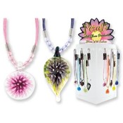 Petals- Fireblown Art Glass Pendants With Display