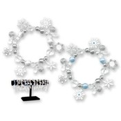 Snowflake - Charm Stretch Bracelet w/Display