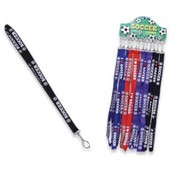Soccer - Embroidered Fabric Lanyard Keychains