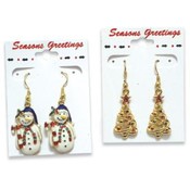 Seasons Greetings -  Enamel Metal Earrings