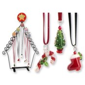 Whimsies Holiday Art Glass Necklaces w/Display