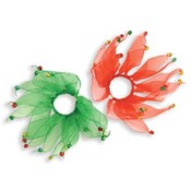 Holiday Hair Tutu-  2 Ponytail Holders with Bells