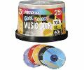 40x Cool Colors Write-Once CD-R Spindle for Audio